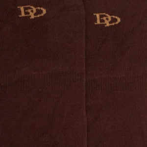Homme Doré Doré Invisibles^Chaussettes homme invisibless et fines en fil d'Écosse - Marron cacao