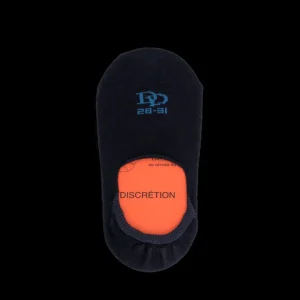 Enfant Doré Doré Invisibles^Chaussettes invisibles avec bande anti glisse au talon - Bleu marine