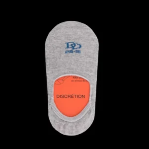 Enfant Doré Doré Invisibles^Chaussettes invisibles avec bande anti glisse au talon - Gris