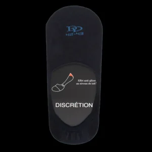 Homme Doré Doré Invisibles^Chaussettes invisibles homme en coton égyptien et bandes anti-glisse - Bleu marine