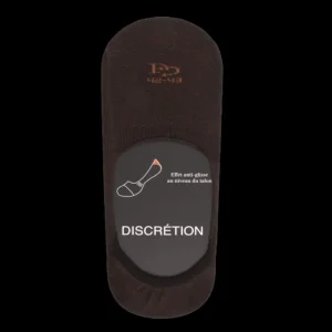 Homme Doré Doré Invisibles^Chaussettes invisibles homme en coton égyptien et bandes anti-glisse - Maron
