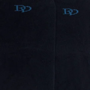 Homme Doré Doré Invisibles^Chaussettes invisibles homme en coton égyptien et bandes anti-glisse - Bleu marine