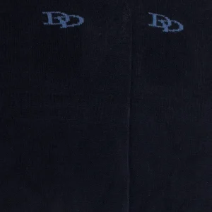 Homme Doré Doré Invisibles^Chaussettes invisibles homme en fil d'écosse et bandes anti-glisse - Bleu foncé