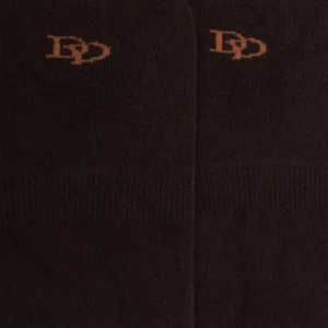 Homme Doré Doré Invisibles^Chaussettes invisibles homme en coton égyptien et bandes anti-glisse - Maron