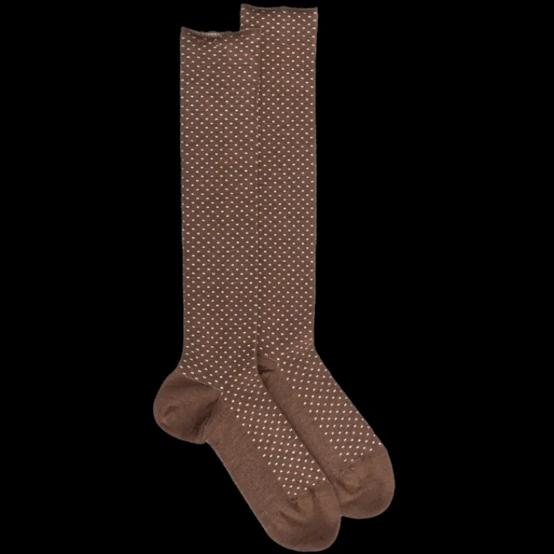 chaussettes_longues_en_la_0-6.webp Femme Doré Doré Chaussettes Hautes^Chaussettes longues en laine pour femmes avec motifs à tirets -