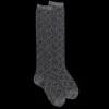 Femme Doré Doré Chaussettes Hautes^Chaussettes longues pour femmes en coton égyptien et cachemire avec effet brillant à motifs de diamants -