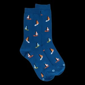 Enfant Doré Doré Chaussettes^Chaussettes pour enfants en fil d'Ecosse à motifs de voile -