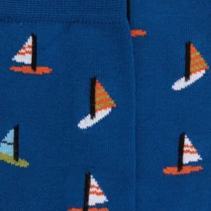 Enfant Doré Doré Chaussettes^Chaussettes pour enfants en fil d'Ecosse à motifs de voile -