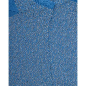 Femme Doré Doré Socquettes^Chaussons pour femmes en fil Ecosse motif dune du désert - Bleu Bassin
