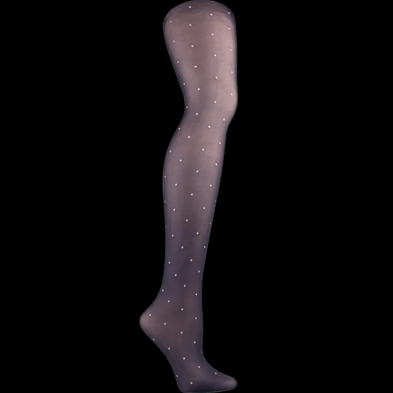 collant__pois_avignon__bl_1.webp Femme Doré Doré Collants^Collant à pois Avignon - Bleu marine