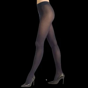 Femme Doré Doré Collants^Collant DD fantaisie - Bleu marine 60 deniers à micro pois
