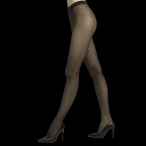 Femme Doré Doré Collants^Collants fantaisie texturés - Marron
