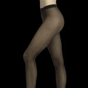 Femme Doré Doré Collants^Collants fantaisie texturés - Marron