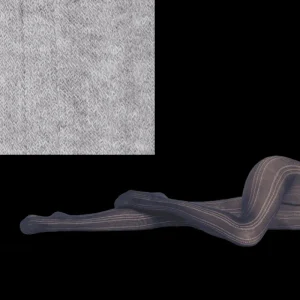 Femme Doré Doré Collants^Collants femme ajourés en coton à motifs rayures verticales - Gris Rocheux