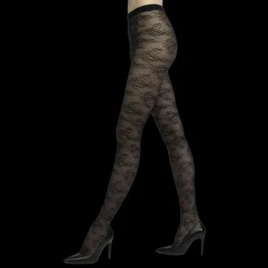 Femme Doré Doré Collants^Collants fleur et dentelle -