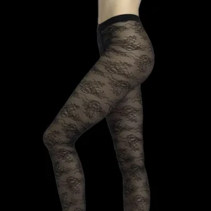 Femme Doré Doré Collants^Collants fleur et dentelle -