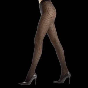 Femme Doré Doré Collants^Collants transparents à motifs baroques pour femmes -