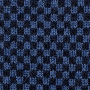 Doré Doré Écharpes^Echarpe 100% laine mérinos à carreaux - Bleu marine