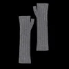 Doré Doré Gants^Gants longs unisexes unis en laine et cachemire sans doigts - Gris oxford