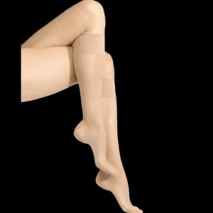Femme Doré Doré Chaussettes Hautes^Lot de 7 paires de mi-bas femme matité 20 deniers - Couleur peau