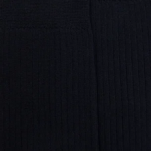 Homme Doré Doré Chaussettes Hautes^Lot de 7 paires de Mi-bas homme côtelés 100% fil d'écosse - Bleu marine foncé