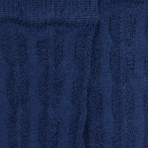 Enfant Doré Doré Chaussettes Hautes^Mi-bas enfant ajourés en coton - Bleu Voilier