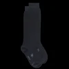 Enfant Doré Doré Chaussettes Hautes^Mi-bas enfant uni en coton égyptien - Bleu marine