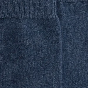 Femme Doré Doré Chaussettes Hautes^Mi-bas femme Douceur en laine et cachemire - Bleu corsaire