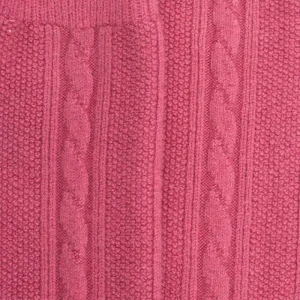 Femme Doré Doré Chaussettes Hautes^Mi-bas femme en laine et cachemire à motif torsadés - Rose antique