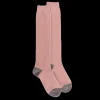 Femme Doré Doré Chaussettes Hautes^Mi-bas femme en laine polaire - Rose Praline