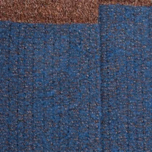 Femme Doré Doré Chaussettes Hautes^Mi-bas femme en laine polaire et coton ajouré effet brillant - Bleu saphir & noisette