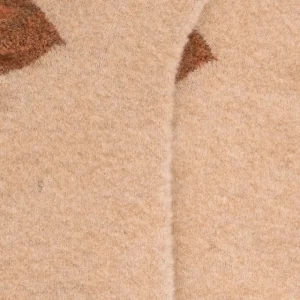 Femme Doré Doré Chaussettes Hautes^Mi-bas femme en laine polaire - Beige Désert & Orange écureuil