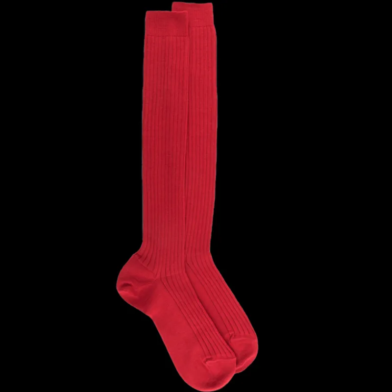 mibas_homme_ctels_en_lain_0-4.webp Homme Doré Doré Chaussettes Hautes^Mi-bas homme côtelés en laine mérinos - Rouge Ponceau