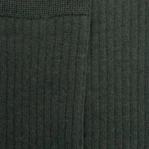 Homme Doré Doré Chaussettes Hautes^Mi-bas homme côtelés en laine mérinos - thuya