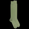 Homme Doré Doré Chaussettes Hautes^Mi-bas homme douceur en laine et cachemire - Vert tremble