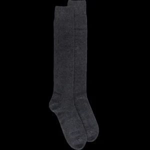Homme Doré Doré Chaussettes Hautes^Mi-bas homme douceur en laine et cachemire - Gris anthracite