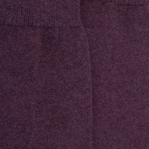 Homme Doré Doré Chaussettes Hautes^Mi-bas homme douceur en laine et cachemire - Violet mûrier