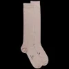 Homme Doré Doré Chaussettes Hautes^Mi-bas homme fins en coton égyptien - Beige Sahara