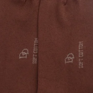 Homme Doré Doré Chaussettes Hautes^Mi-bas homme fins en coton égyptien - Marron cacao