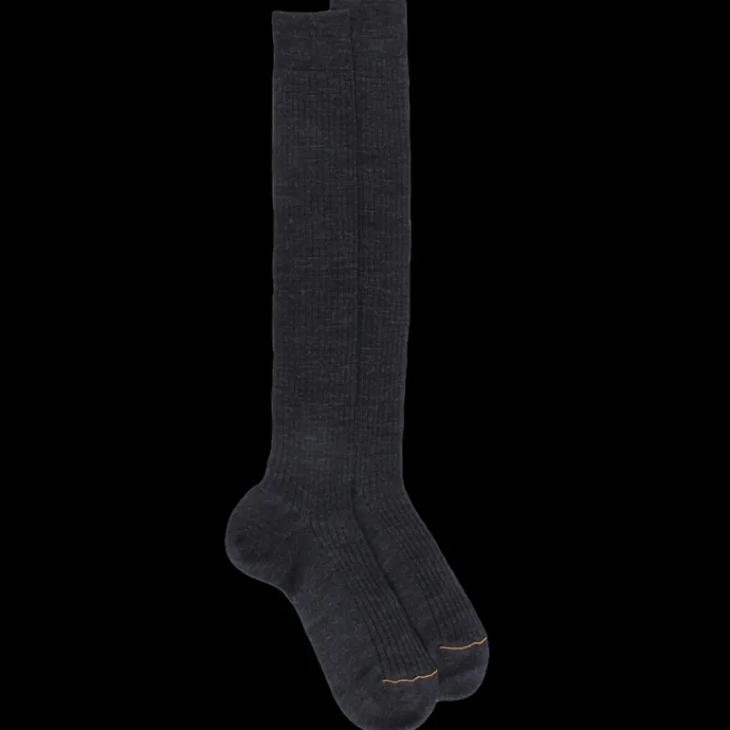 mibas_homme_luxe__ctes_en_0-2.webp Homme Doré Doré Chaussettes Hautes^Mi-bas homme luxe à côtes en laine mérinos extra fine - Gris anthracite
