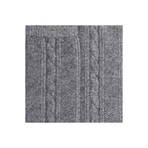Femme Doré Doré Chaussettes Hautes^Mi-bas torsadés pour femme en laine et cachemire - Gris