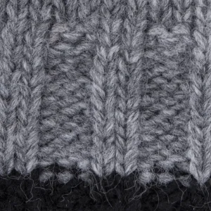 Doré Doré Pullover^Pull à col rond en laine et alpaga avec tresses tricotées - Gris oxford & Noir