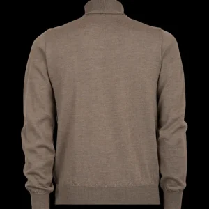 Doré Doré Pullover^Pull à col roulé en pure laine - Marron Caille