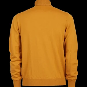 Doré Doré Pullover^Pull à col roulé en pure laine - Jaune Moutarde