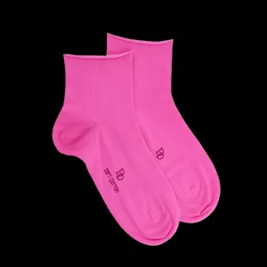 Femme Doré Doré Socquettes^Socquettes avec bord roulé en coton égyptien -