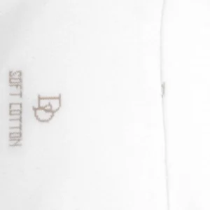 Femme Doré Doré Socquettes^Socquettes avec bord roulé en coton égyptien - Blanc