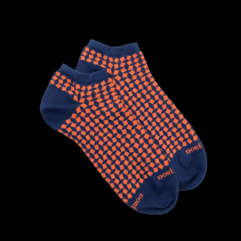 socquettes_en_coton_gypti_0-2.webp Homme Doré Doré Socquettes^Socquettes en coton égyptien pour hommes avec motifs géométriques - Bleu Voilier