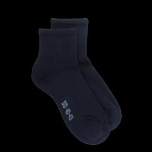 Homme Doré Doré Socquettes^Socquettes homme en coton à bouclettes - Bleu marine foncé