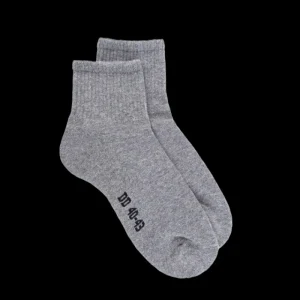 Homme Doré Doré Socquettes^Socquettes homme en coton à bouclettes - Gris