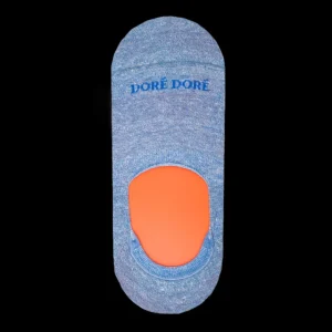 Homme Doré Doré Invisibles^Solerettes en coton et lin pour hommes - Bleu Bassin